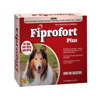 Sava Healthcare Fiprofort for Dogs with 40 to 60 kg body Weight
